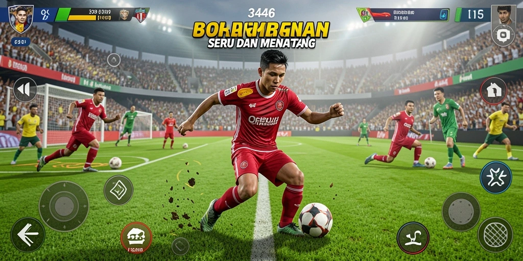 Screenshot utama menampilkan gameplay seru dari 3446 dengan aksi olahraga yang mendebarkan.