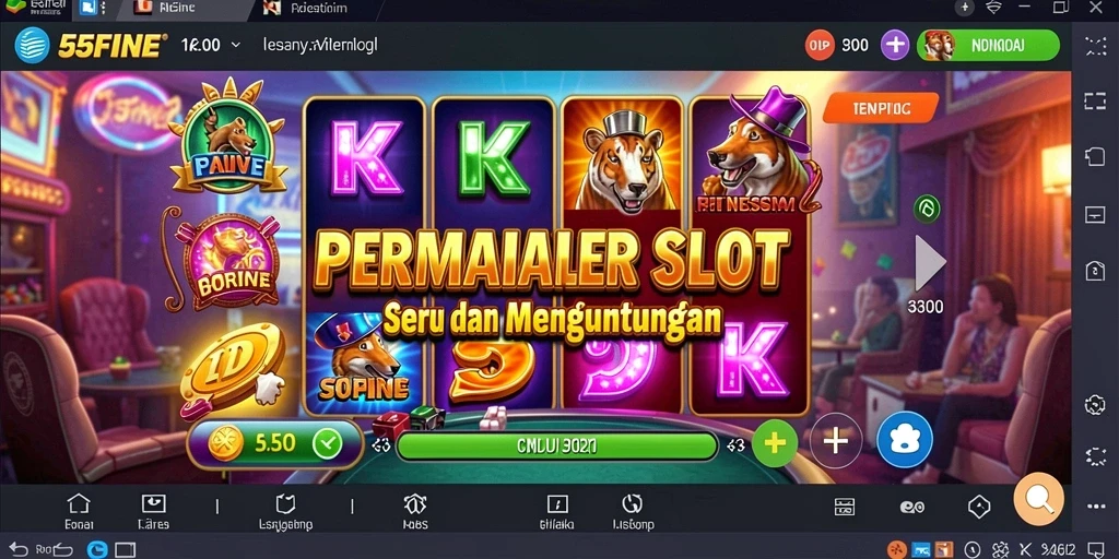 Gameplay utama 55FIVE yang menyenangkan dan penuh warna.