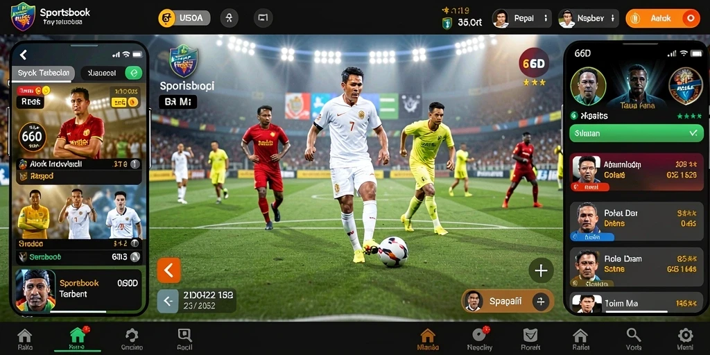 Tampilan gameplay menarik dari aplikasi Sportsbook 66D.