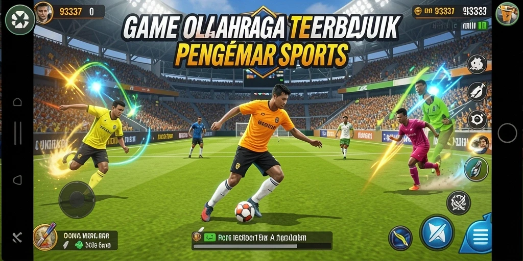 Menampilkan aksi seru dalam pertandingan olahraga.