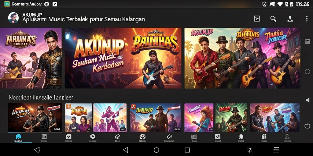 Tangkapan layar AKUNJP menampilkan gameplay interaktif dan seru dalam bermain musik.