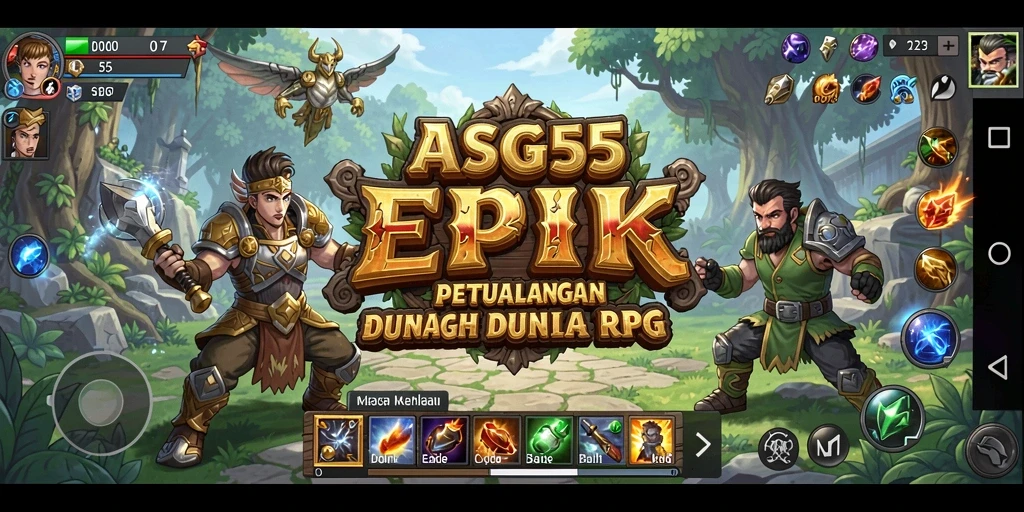 Tampilan gameplay mendebarkan dalam <strong>ASG55</strong> yang penuh aksi RPG.