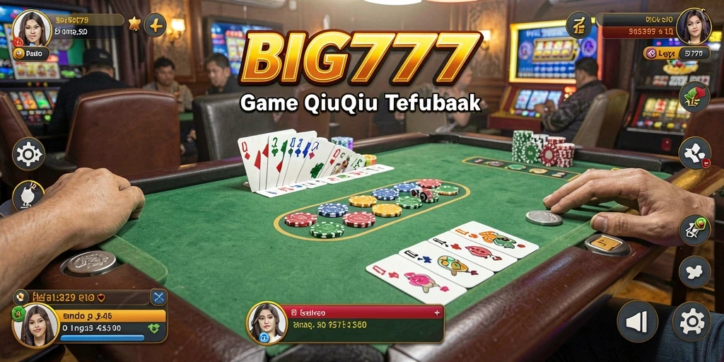 Screenshot gameplay QiuQiu menampilkan suasana kompetitif yang seru.