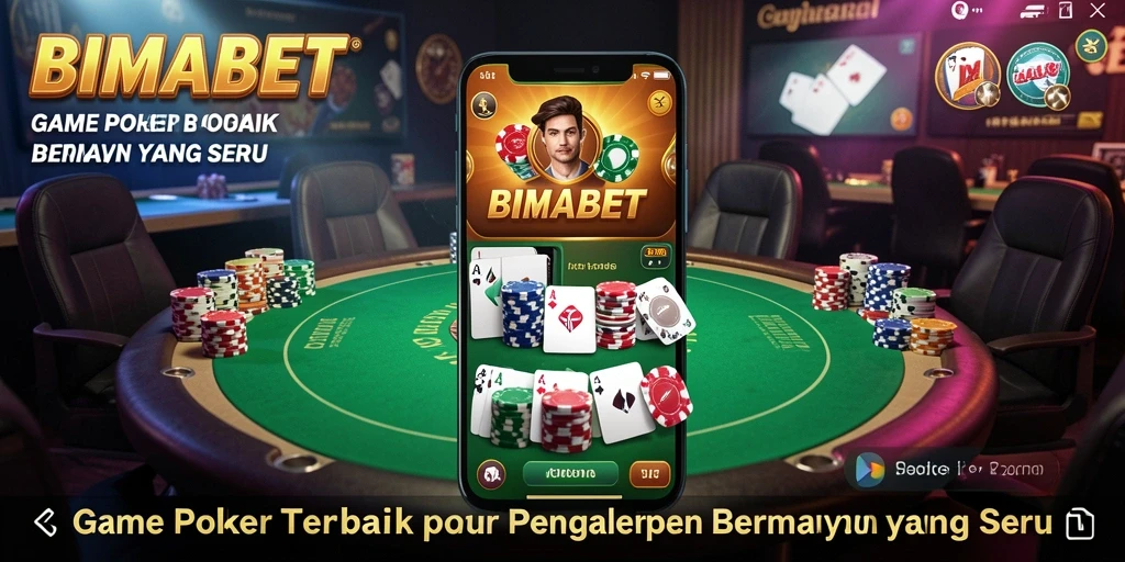 Tampilan gameplay Poker yang seru dan menarik di BIMABET.