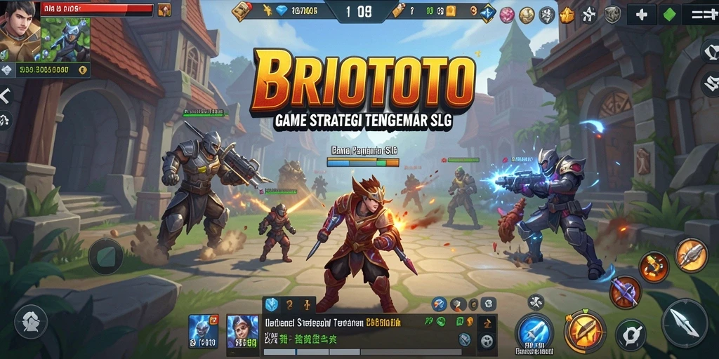 Tampilan gameplay menegangkan dalam BRIOTOTO, penuh strategi dan aksi.