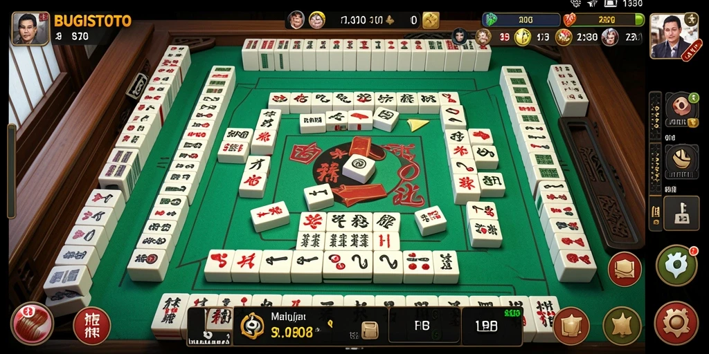 Tampilan gameplay <strong>BUGISTOTO</strong> yang seru dan menantang di atas papan Mahjong.