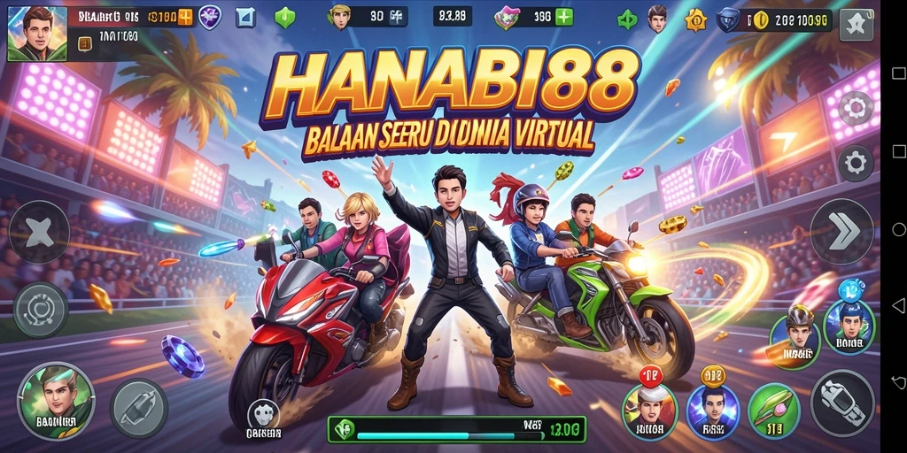 Gameplay seru dalam balapan cepat dan menegangkan di HANABI88.