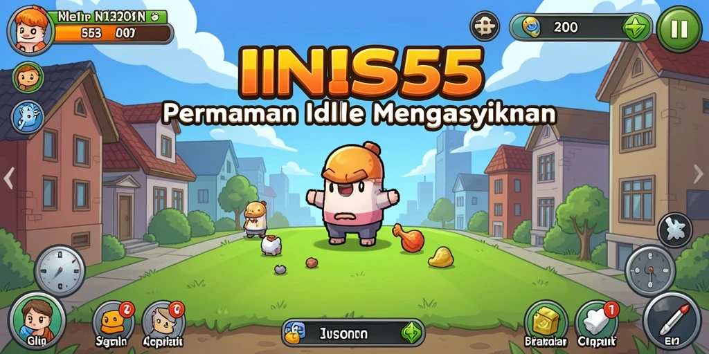 Tampilan gameplay <strong>INS55</strong> yang menawan dan interaktif dalam genre Idle.