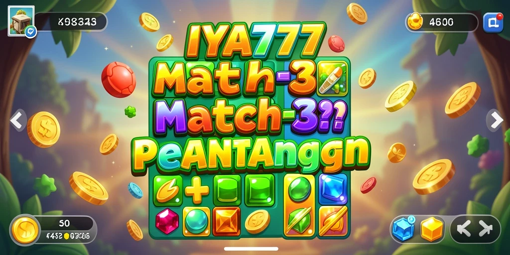 Tampilan gameplay menarik dari IYA777 dengan kombinasi permata warna-warni.
