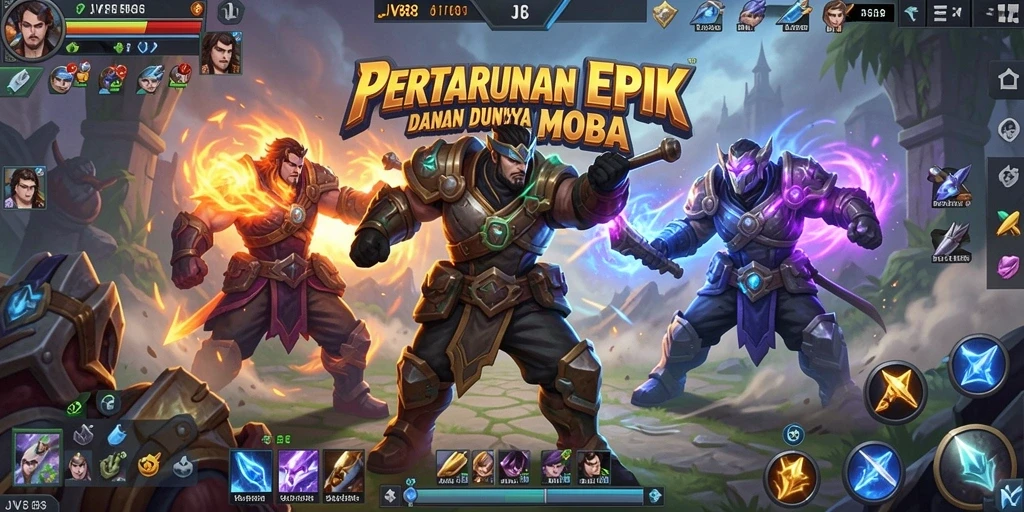 Tampilan gameplay JV88 dengan karakter dan strategi yang mendebarkan.