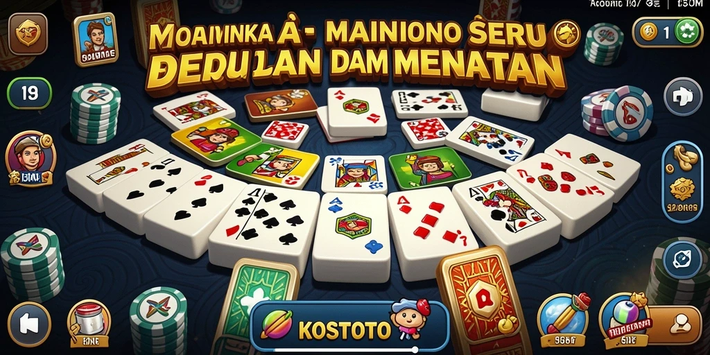 Gameplay KOSTOTO yang seru dengan grafik domino yang menawan.