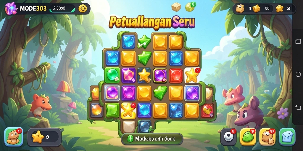 Tampilan gameplay seru dari MODE303 yang menguji kecocokan item.