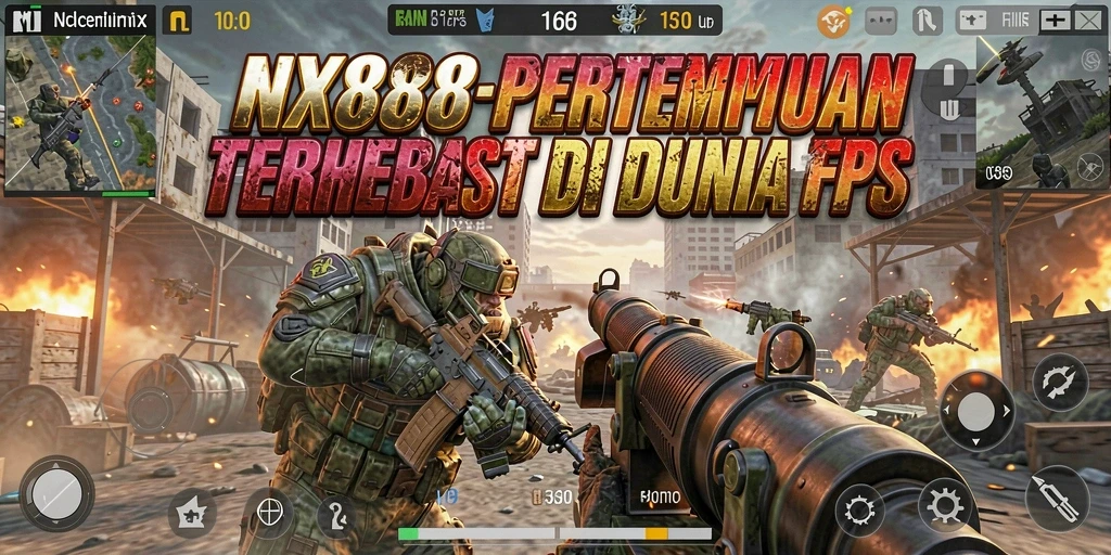 Screenshot gameplay NX888 menunjukkan aksi pertempuran yang mendebarkan.