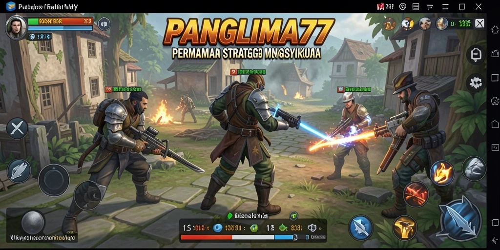 Tangkapan layar menampilkan aksi pertempuran dalam PANGLIMA77.