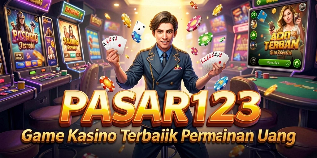 Screenshot utama PASAR123 menampilkan gameplay kasino yang seru dan interaktif.