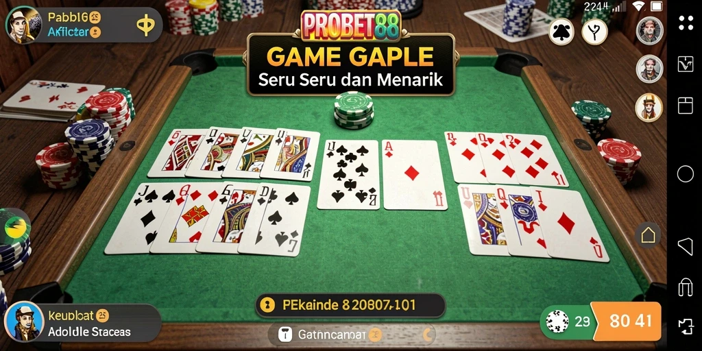 Tampilan gameplay Gaple yang seru dan interaktif.