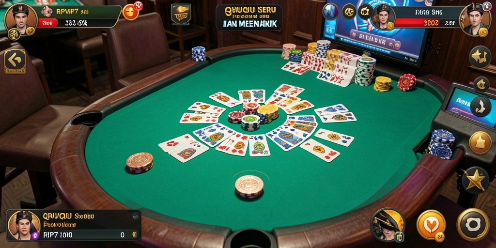 Screenshot gameplay RPVIP7 menampilkan aksi seru permainan QiuQiu.