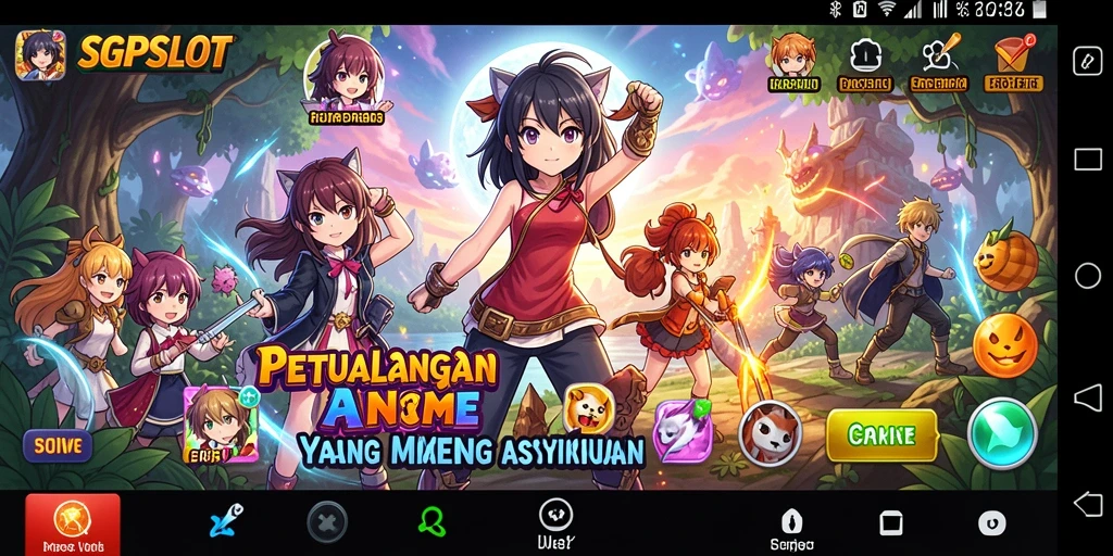 Tampilan gameplay SGPSLOT dengan karakter anime yang menarik.