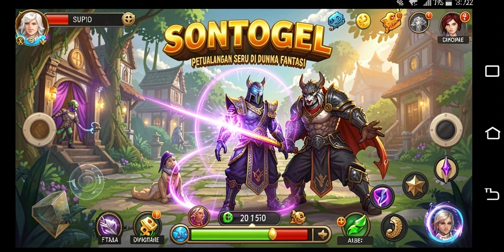 Tampilan gameplay SONTOGEL yang menawan dengan aksi petualangan.