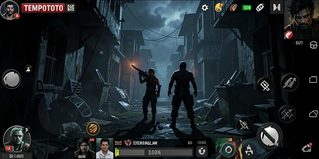 Tangkapan layar menunjukkan momen mencekam dalam gameplay TEMPOTOTO.