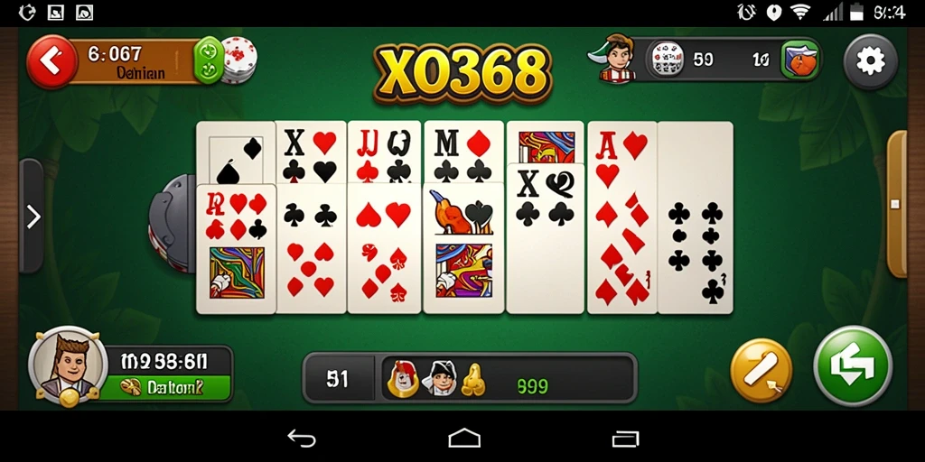 Tampilan gameplay seru dalam permainan Domino XO368.