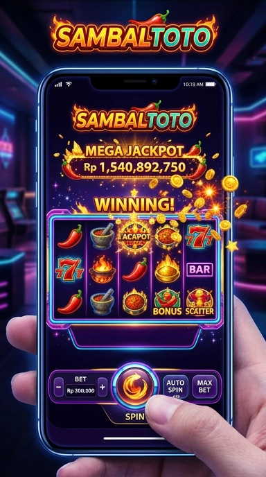 Screeshot aplikasi sambaltoto yang menunjukkan antarmuka pengguna yang sederhana.